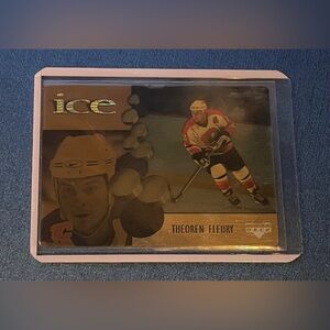 Gold Accented Hockey Trading Card Frame